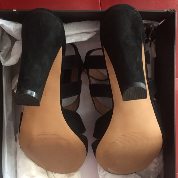 Steve Madden black suede platform sandals size 8 - Picture 6 of 8